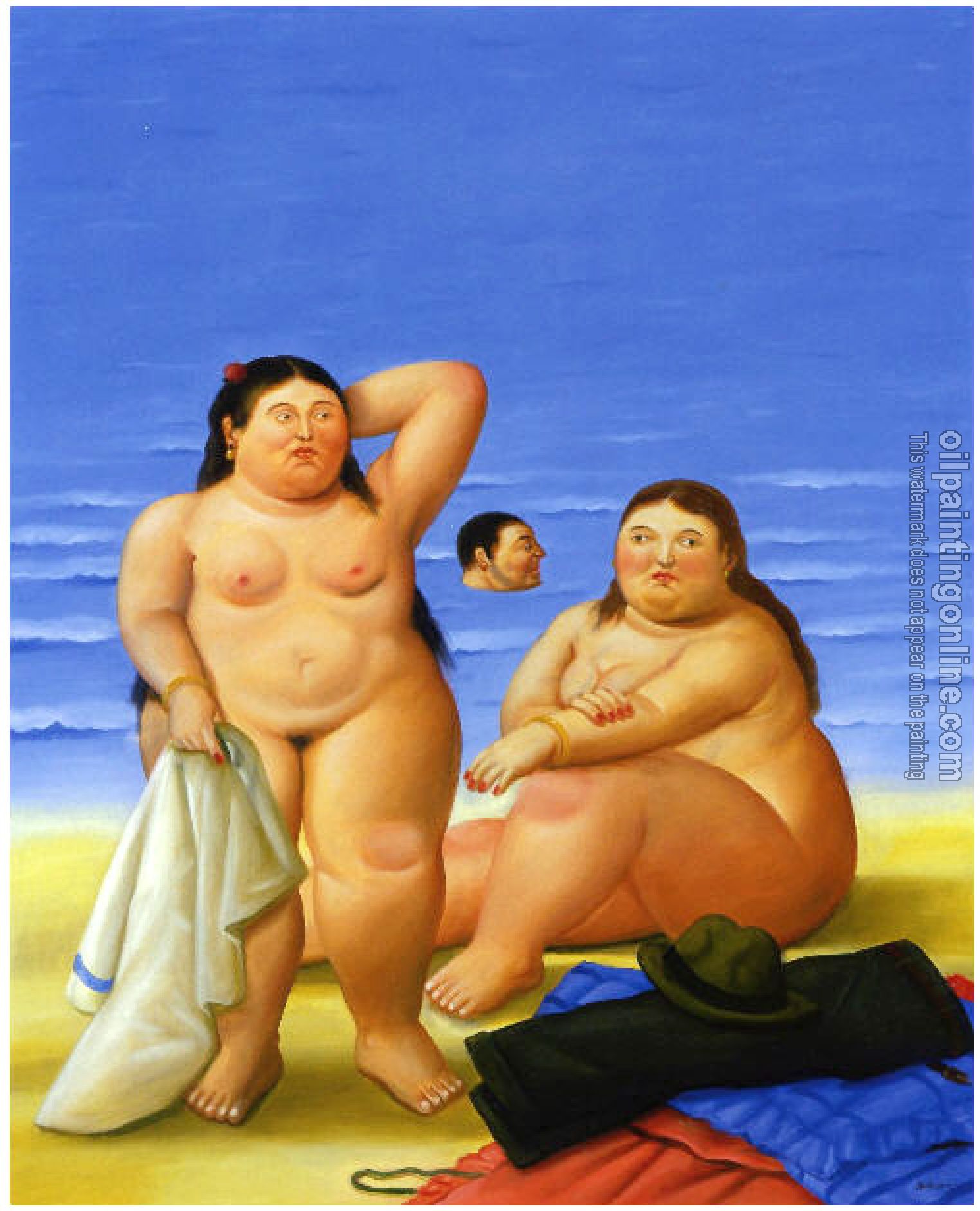 Botero, Fernando - Abstract oil painting.